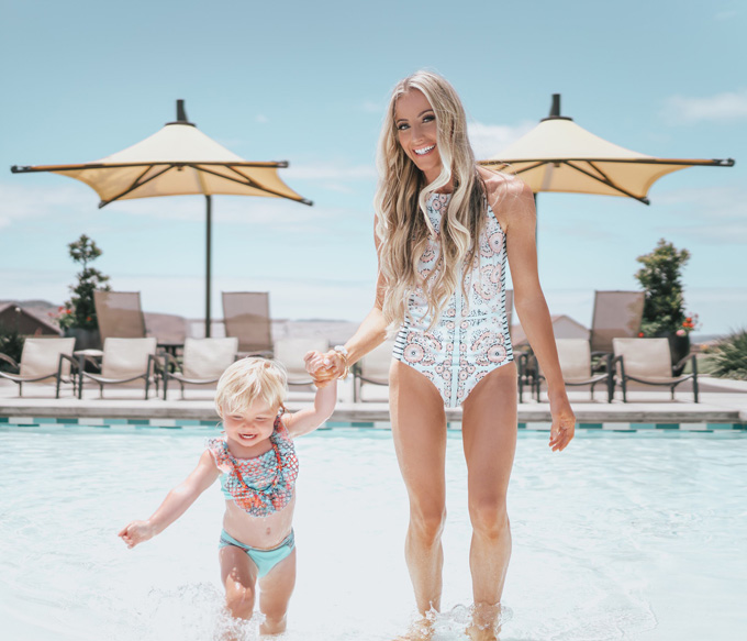 pink desert swimwear