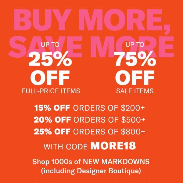 Shopbop Buy More, Save More Sale 2018 Discounts and Code